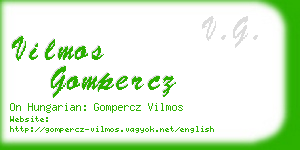 vilmos gompercz business card